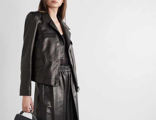 TOM FORD 皮革机车夹克秀场款退税折后 £2662.5