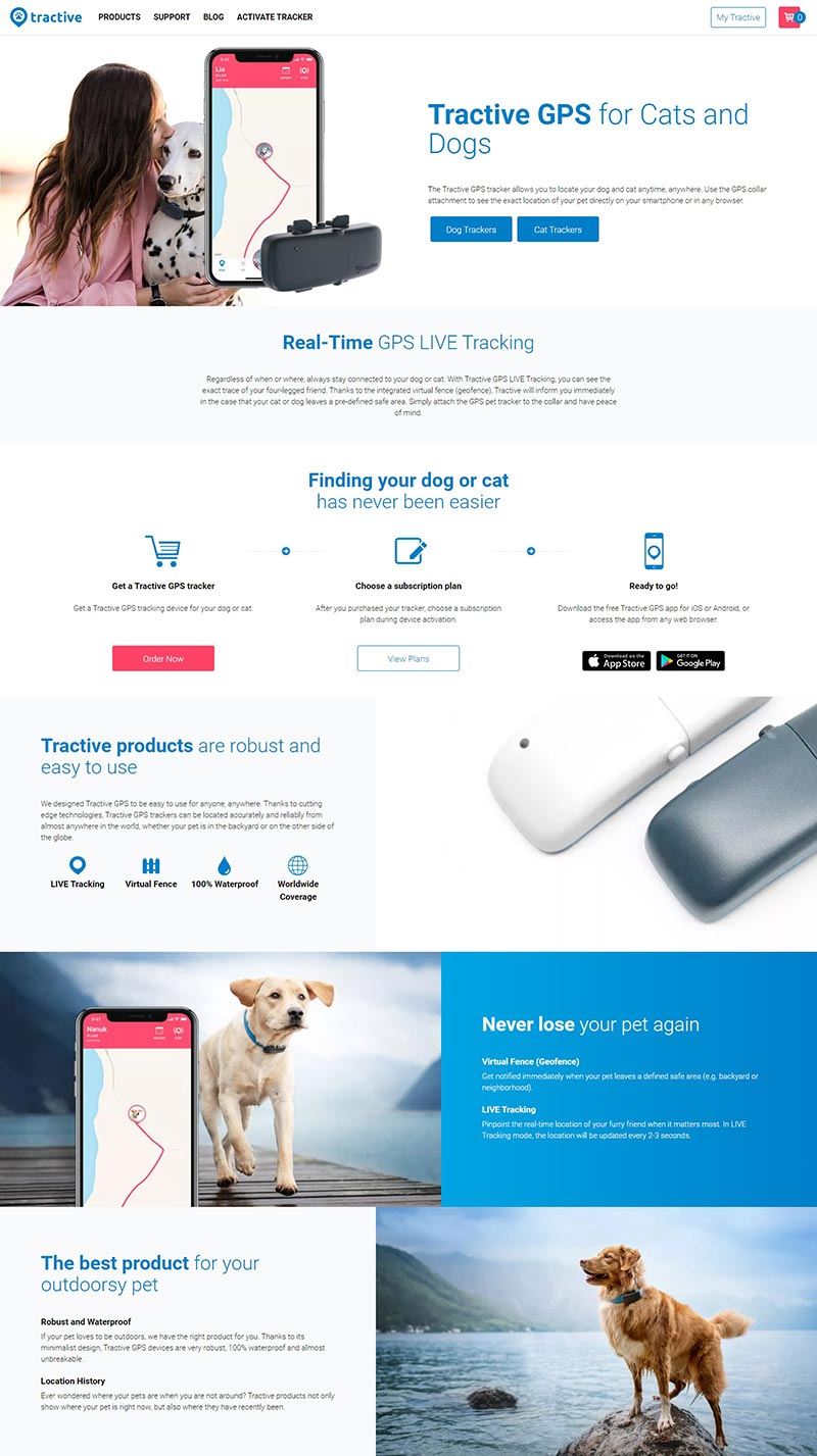 Tractive 奥地利宠物穿戴设备海淘网站