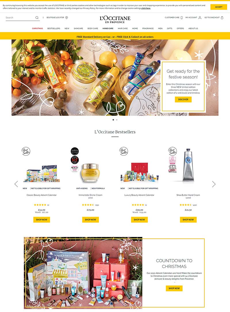 Loccitane 法国欧舒丹身体护肤品牌网站