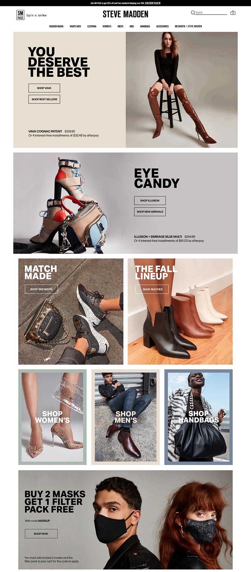 Steve Madden  美国品牌时尚鞋履购物网站