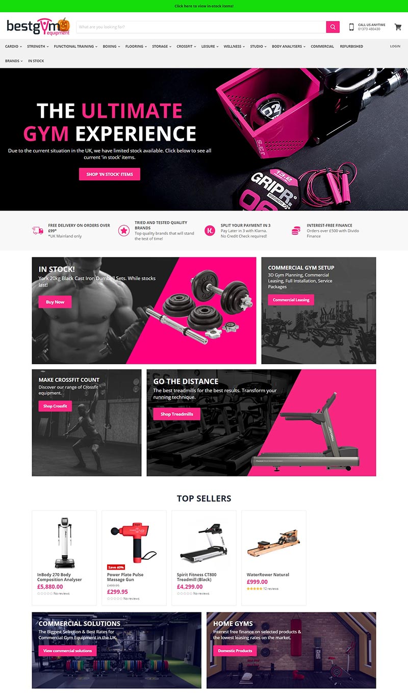 Best Gym Equipment 英国健身器材品牌购物网站