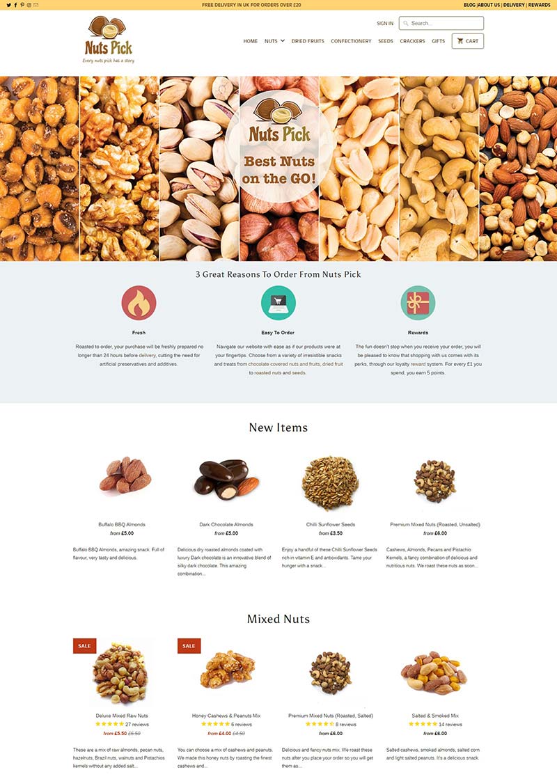 Nuts Pick 英国知名坚果品牌购物网站