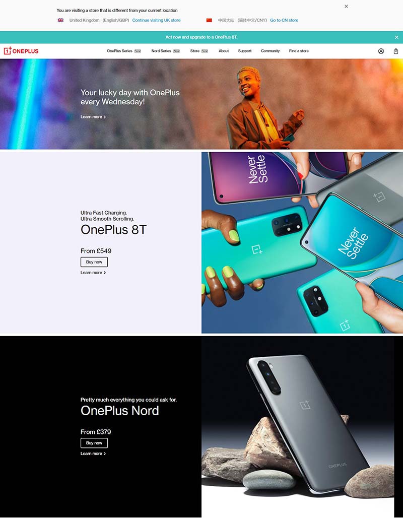 OnePlus UK 一加手机英国官网