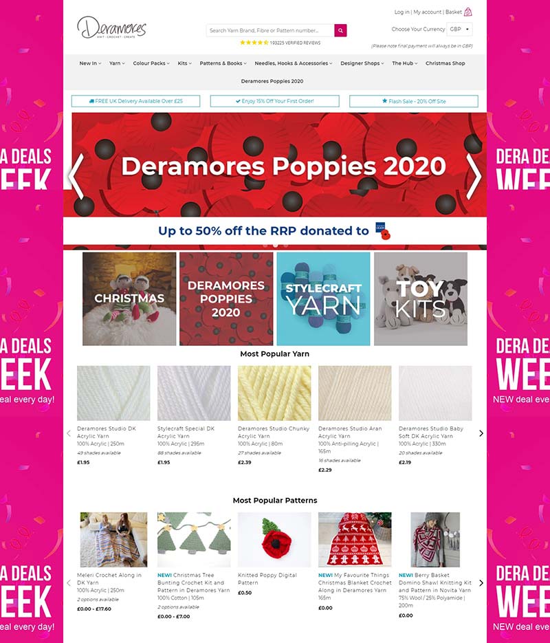 Deramores 英国知名针织及钩编用品海淘网站
