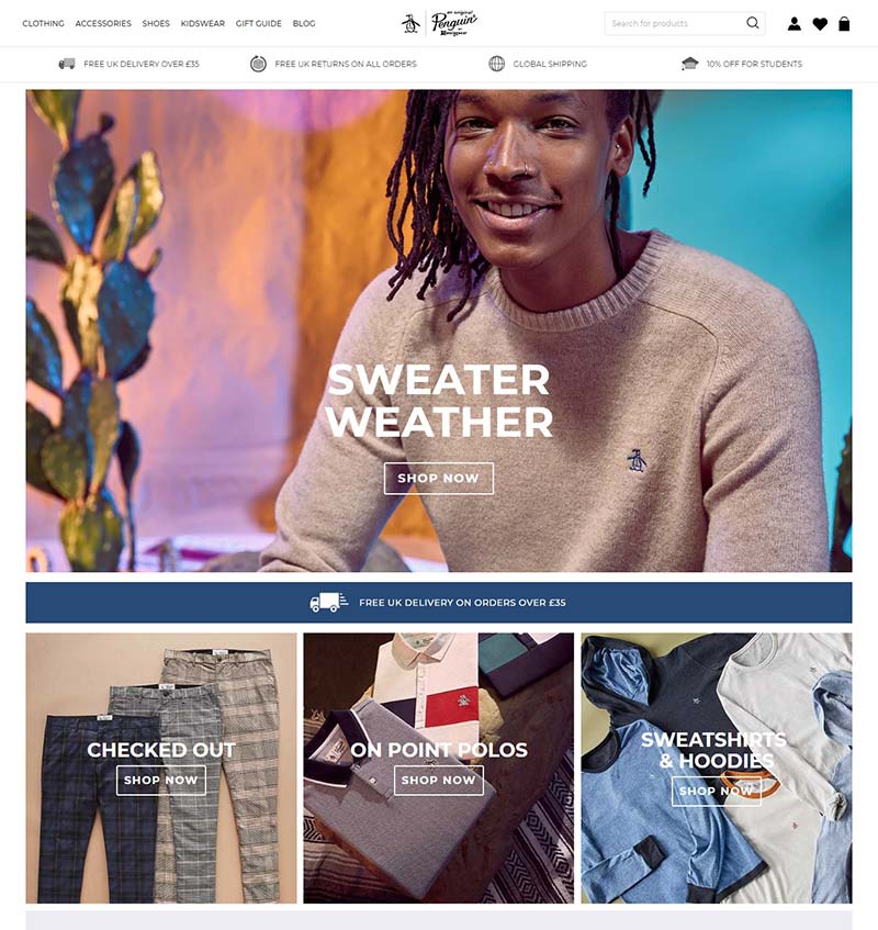 Original Penguin 美国时尚休闲服饰品牌网站