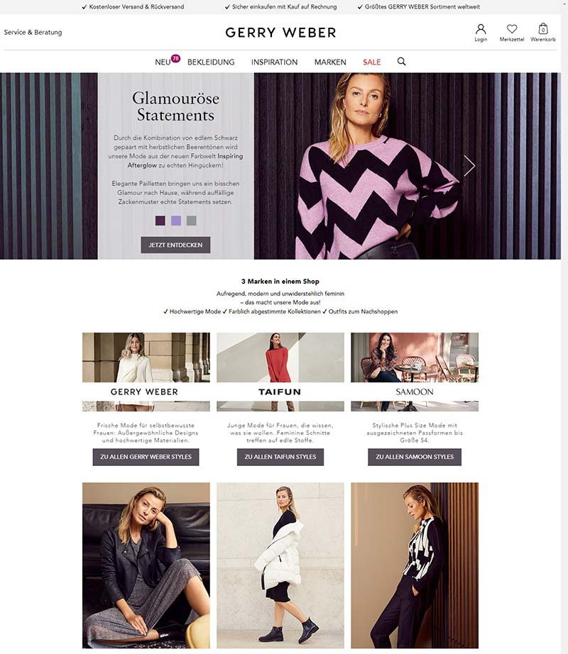 Gerry Weber 嘉莉慧芭-德国时尚服饰品牌网站