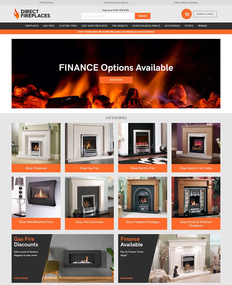 Direct Fireplaces 英国壁炉及配件品牌网站