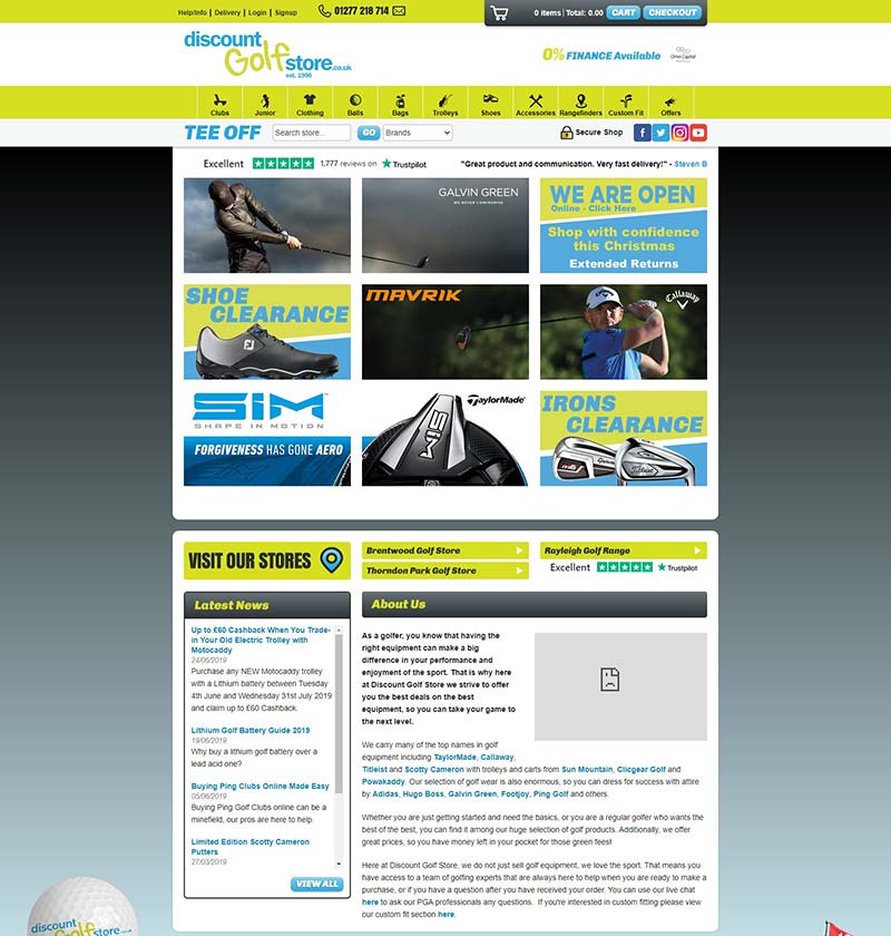 Discount Golf Store 英国高尔夫运动装备购物网站