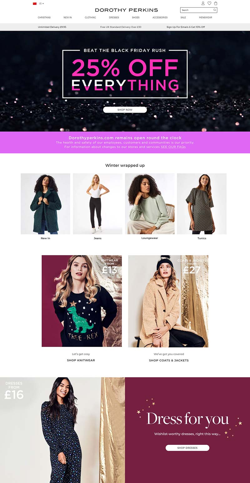 Dorothy Perkins AU 英国时尚女装品牌澳大利亚官网