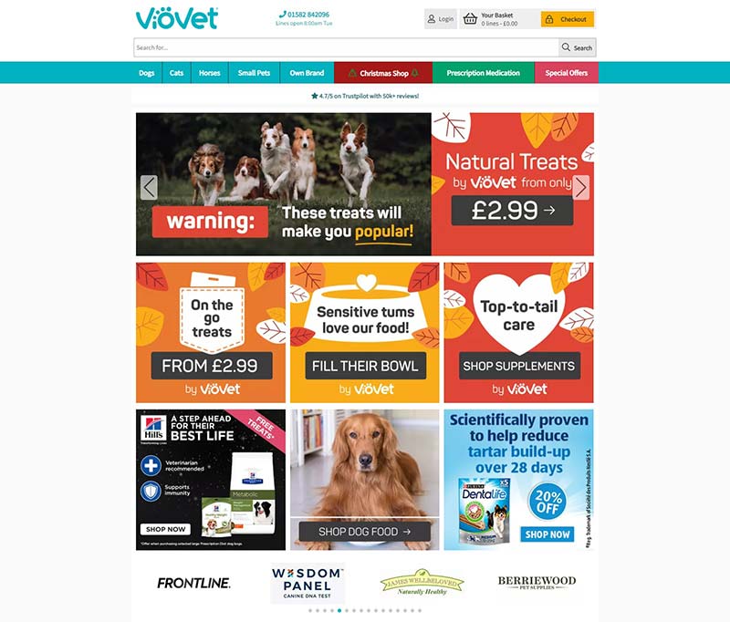 Viovet 英国宠物用品购物网站