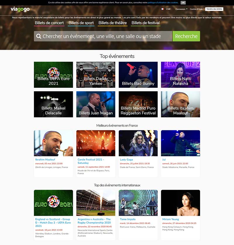 Viagogo FR—法国演唱会、体育比赛、戏剧门票，尽在viagogo在线票务平台。100% 安全有保障地购买和出售门票。