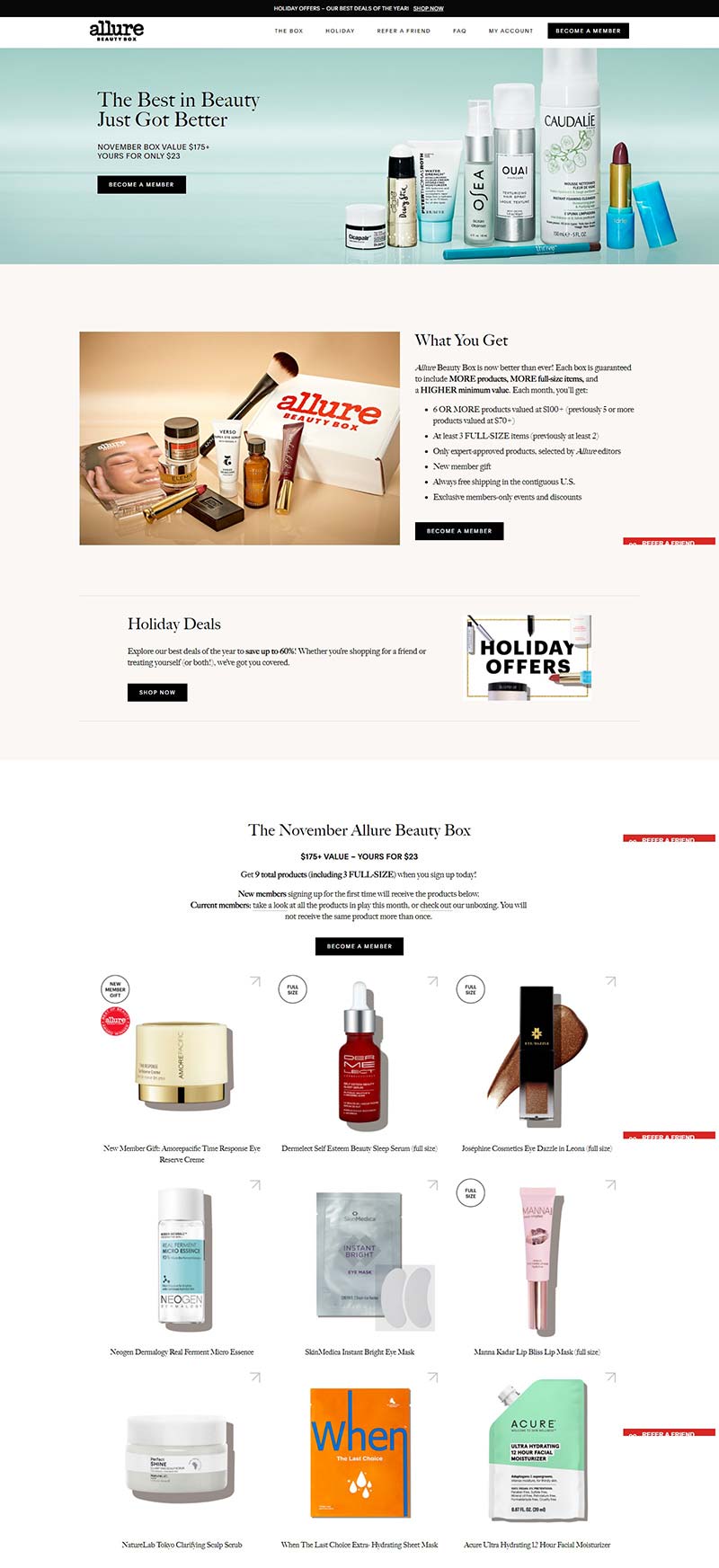 Allure Beauty Box 美国美妆盒子订阅网站