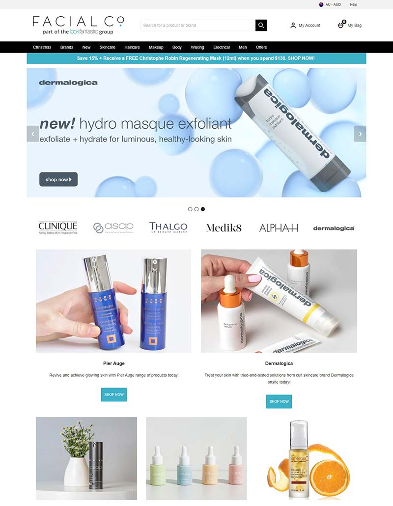 Facial Co AU 澳大利亚美容美妆品牌购物网站