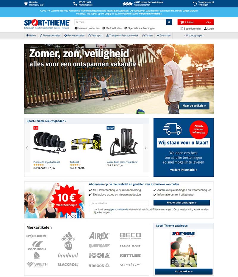 Sport-Thieme 荷兰健身器材品牌购物网站