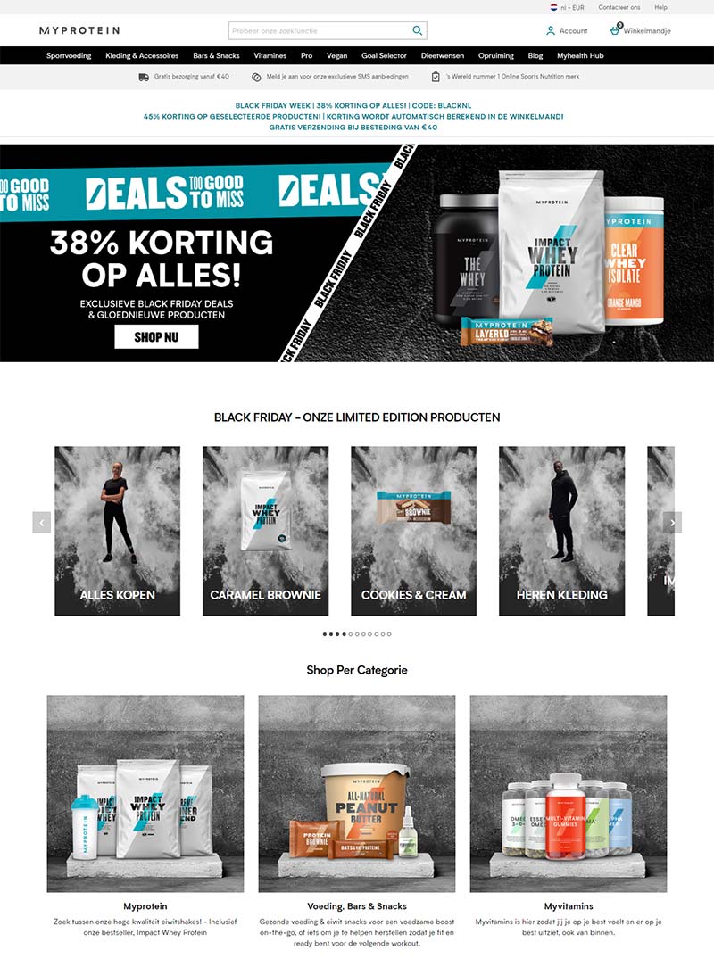 Myprotein NL 欧洲著名运动营养品牌荷兰官网