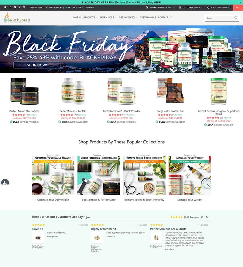 Body Health 美国天然维生素补充剂购物网站