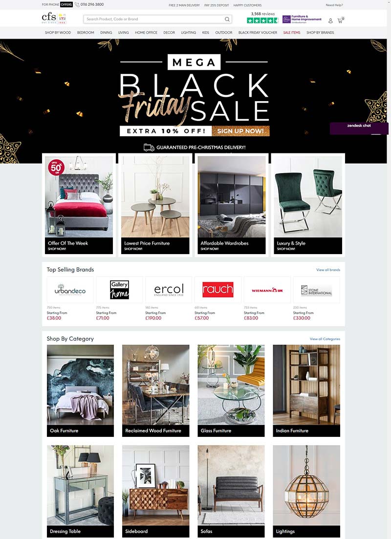 Choice Furniture Superstore 英国品牌家居购物网站