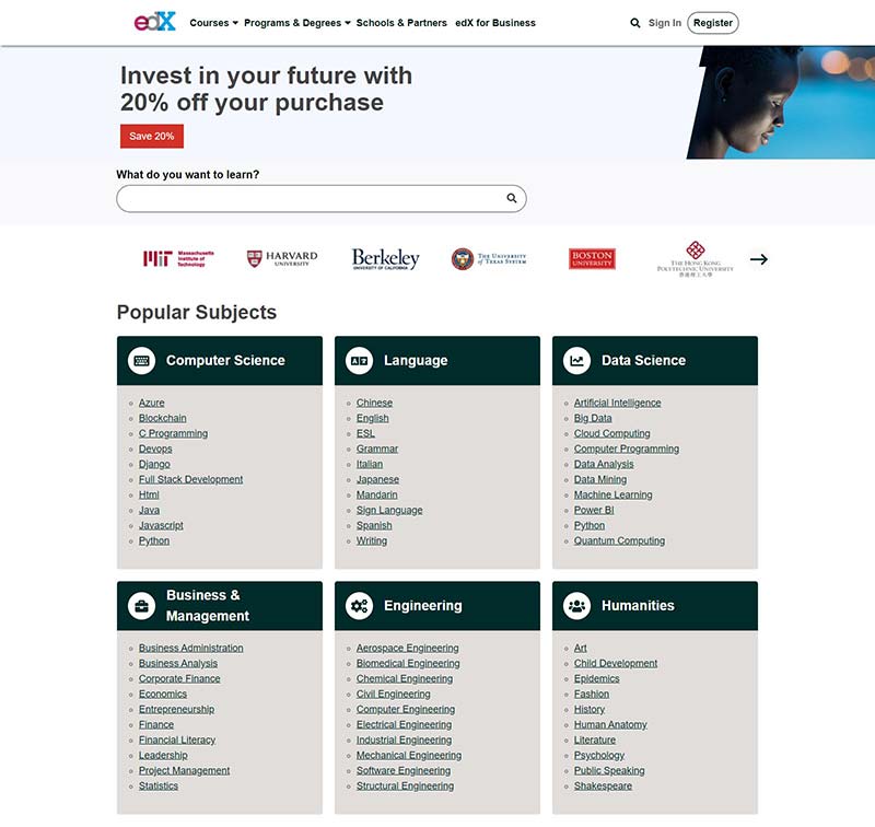 edX 全球在线学习平台