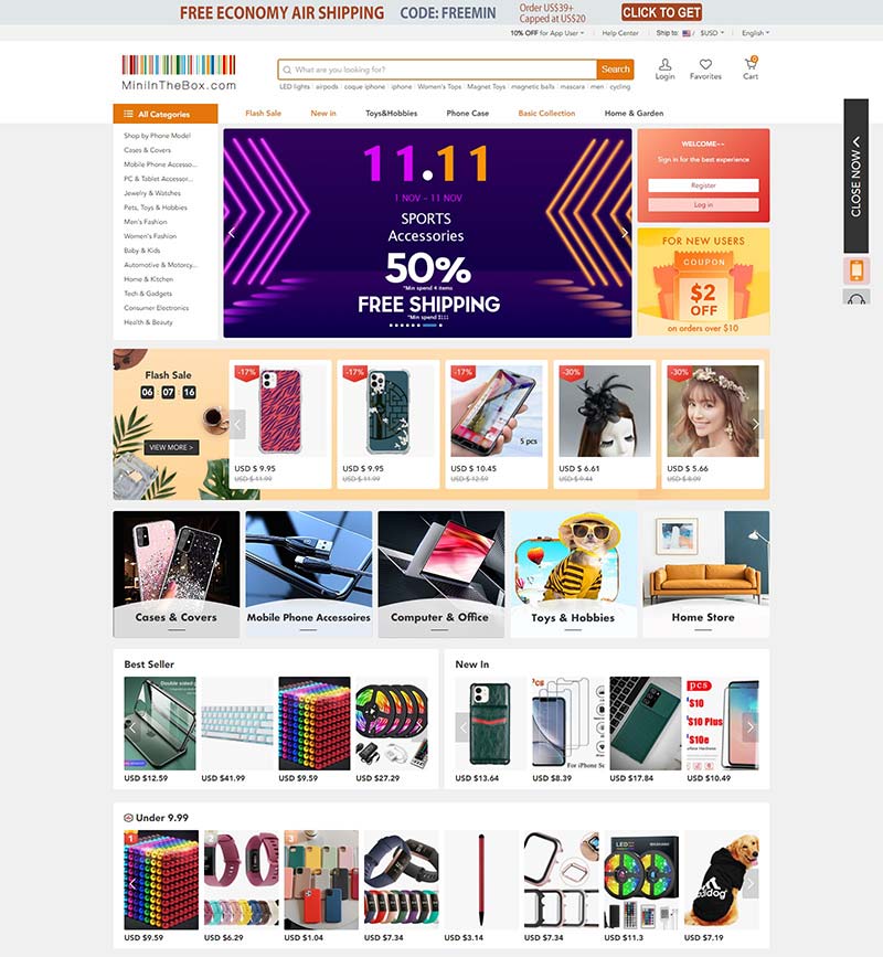 MiniInthebox 美国手机及电子设备配件购物商城