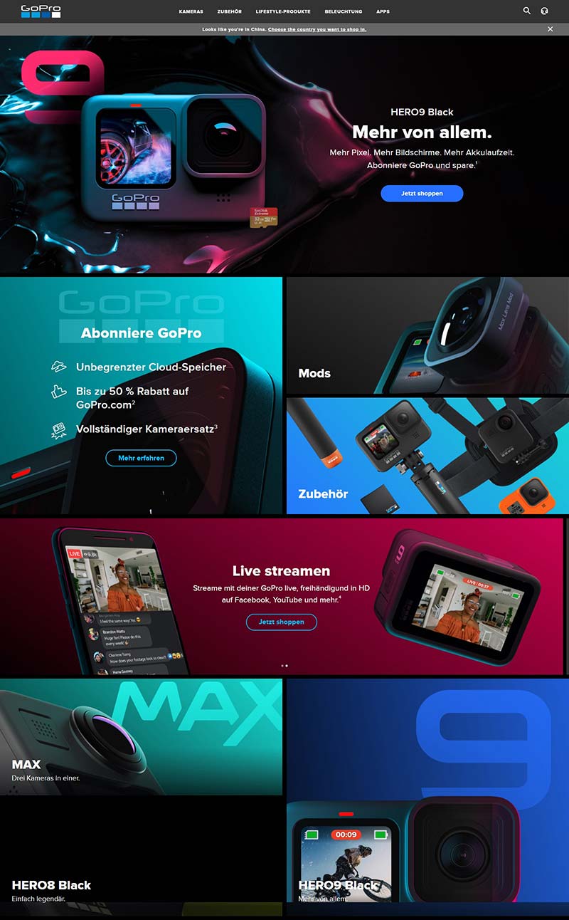 GoPro DE 德国品牌摄像机购物网站