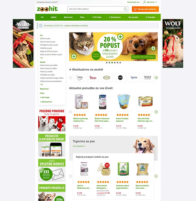 Zoohit 欧洲品牌宠物食品及设备购物商店