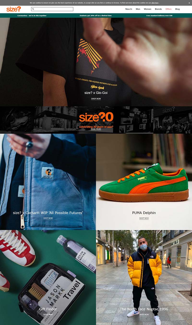 Size？英国潮牌鞋履服饰爱尔兰官网