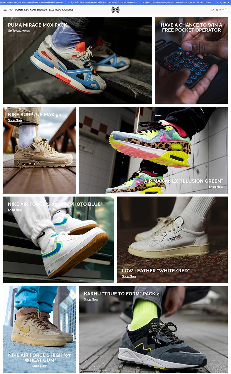Sneakerbaas NL 荷兰品牌运动鞋购物网站
