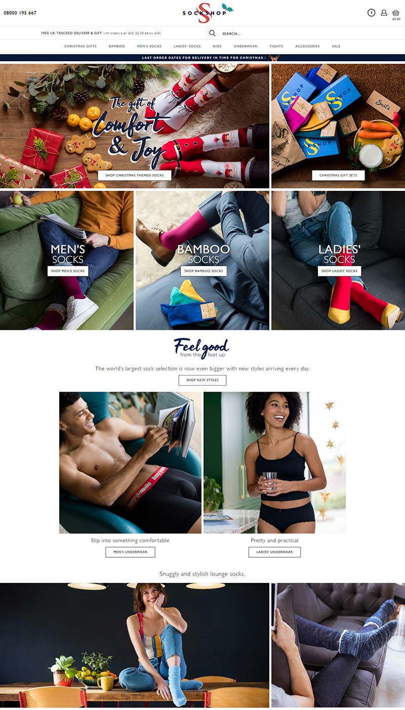Sock Shop 英国品牌袜子购物网站