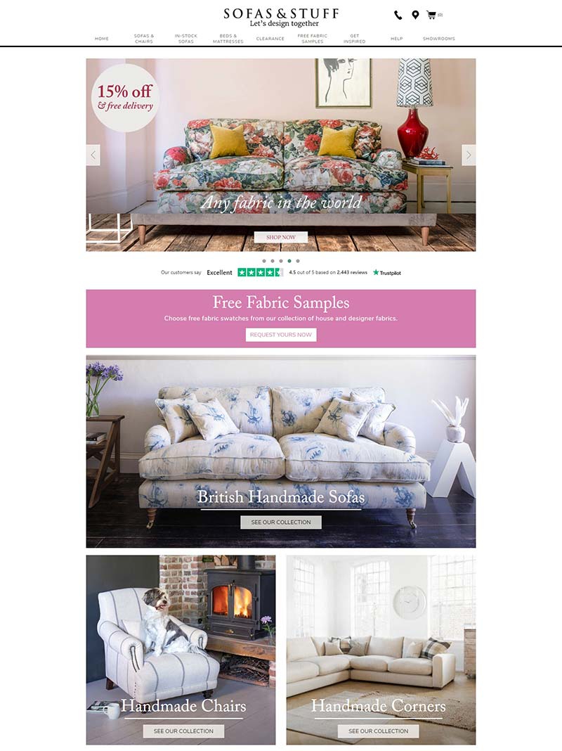 Sofas＆Stuff 英国品牌家具购物网站