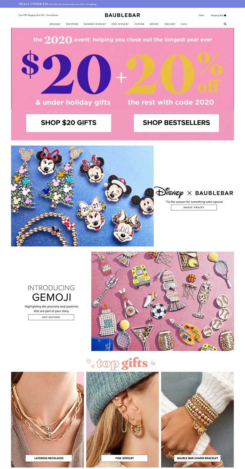 BaubleBar 美国知名珠宝首饰品牌网站