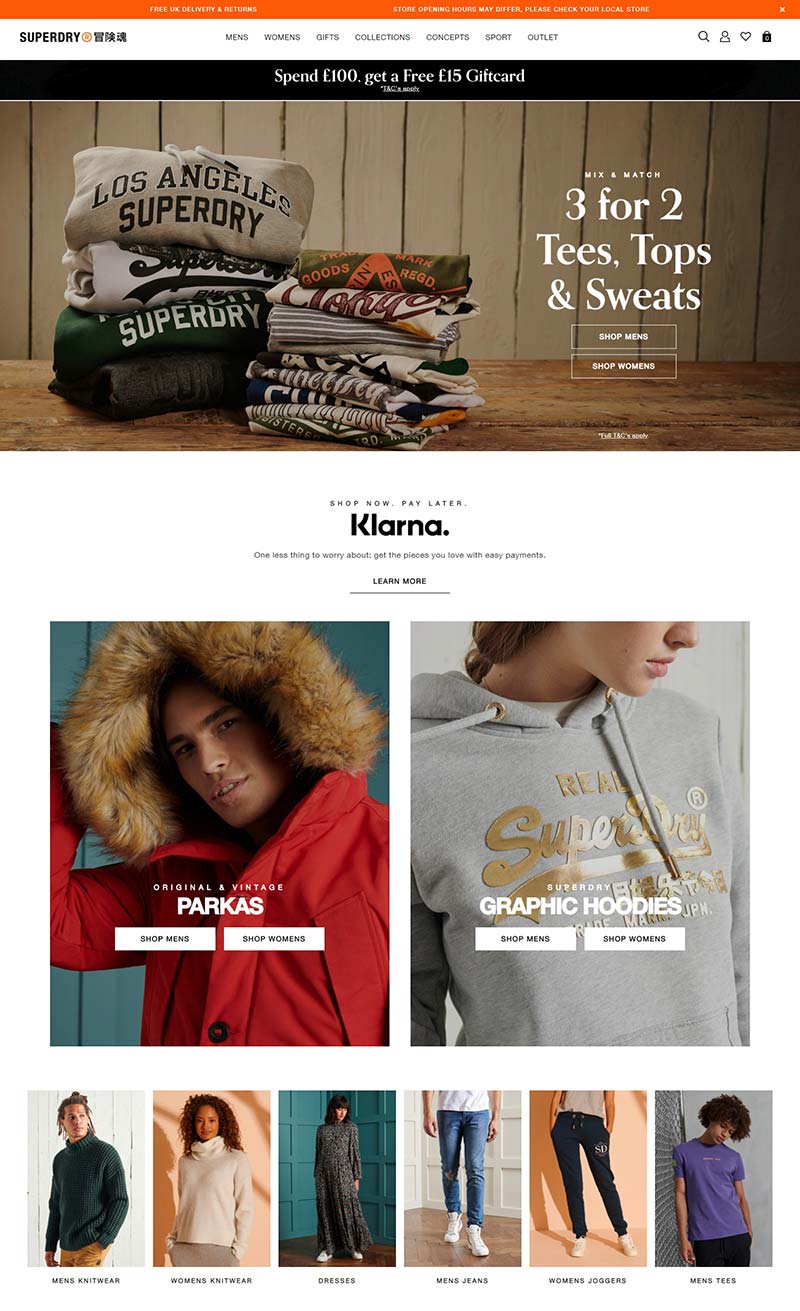 Superdry 英国极度干燥服饰品牌网站