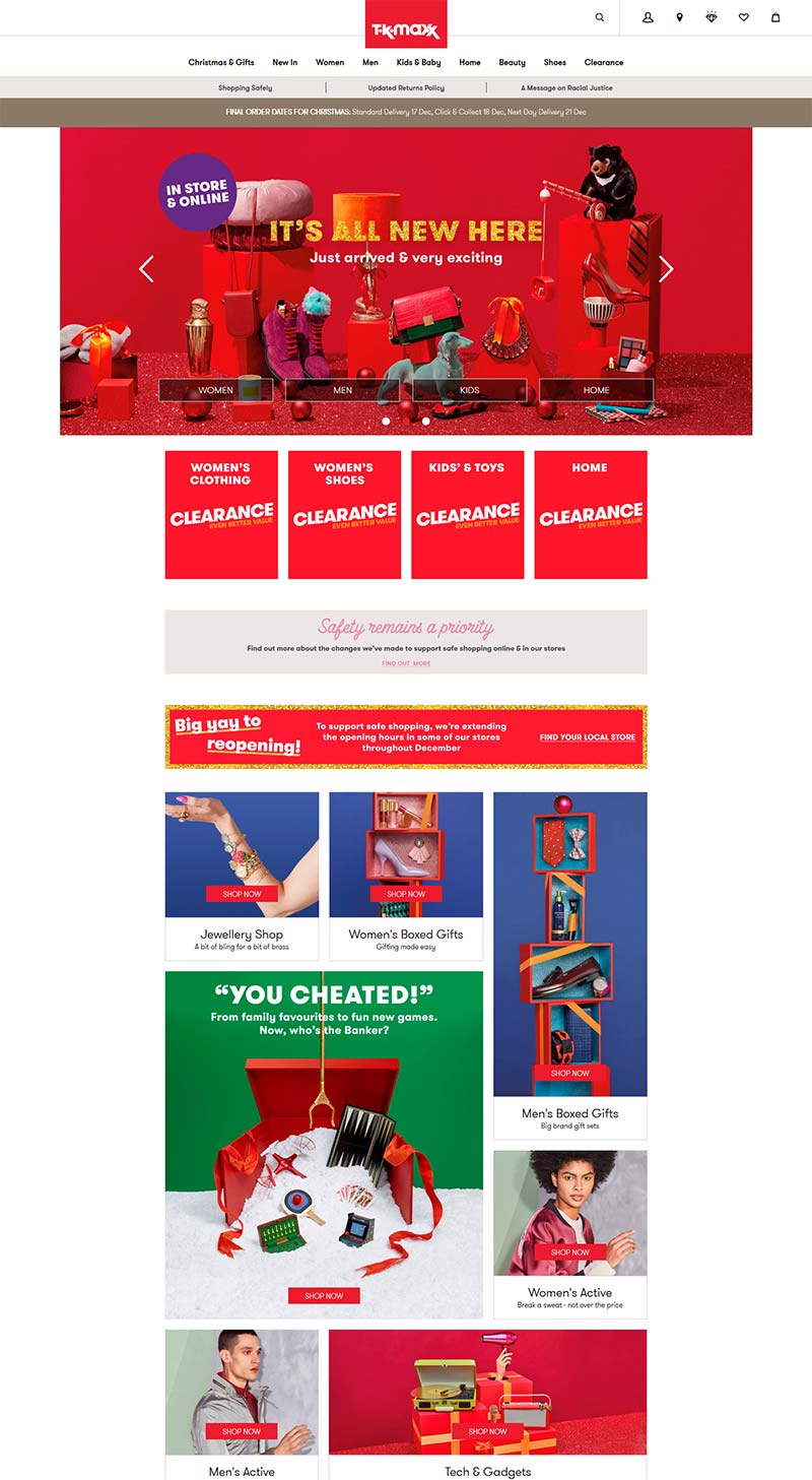 TK Maxx 英国知名折扣商场购物网站