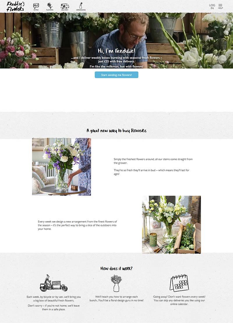 Freddie's Flowers 英国品牌鲜花店网站