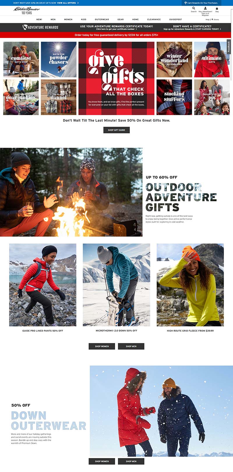 Eddie Bauer 美国时装连锁品牌购物网站