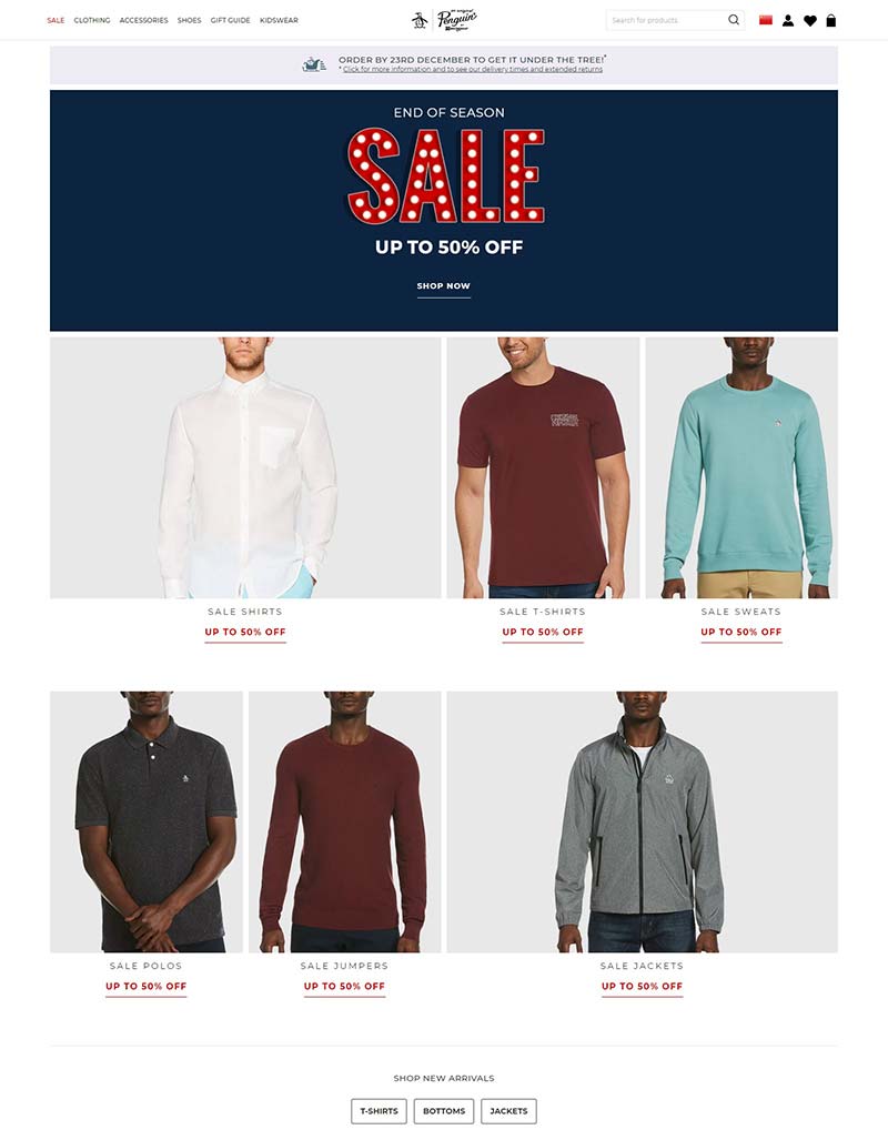 Original Penguin UK 美国休闲服饰品牌英国官网