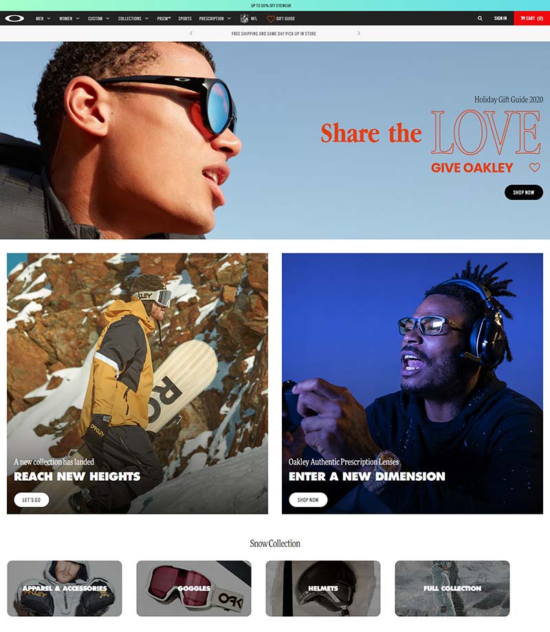 Oakley 美国欧克利运动品牌购物网站
