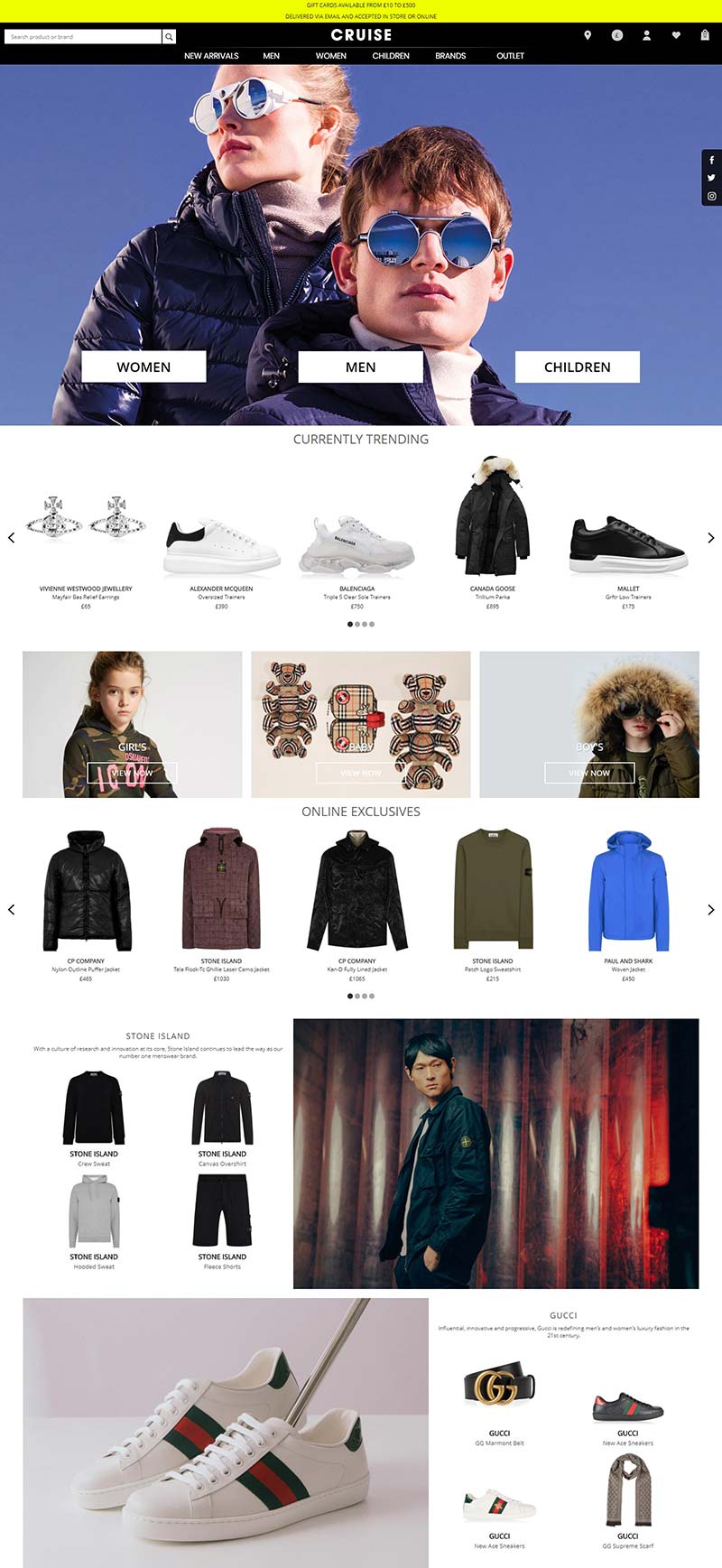CRUISE 英国大牌奢侈品折扣网站