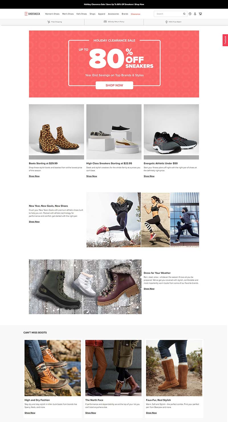 Shoebacca 美国品牌鞋履购物网站