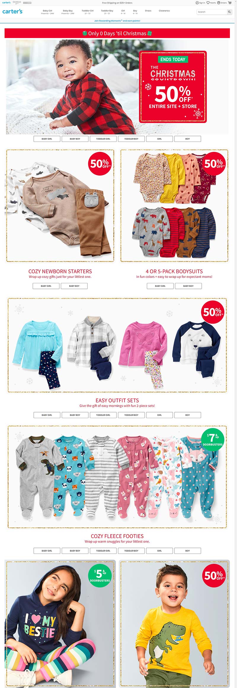 Carter's 卡特-美国婴童服饰品牌网站