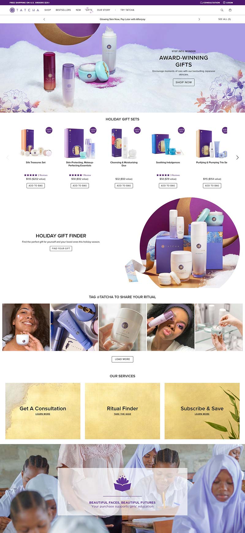 Tatcha 日本高端草本护肤品牌网站