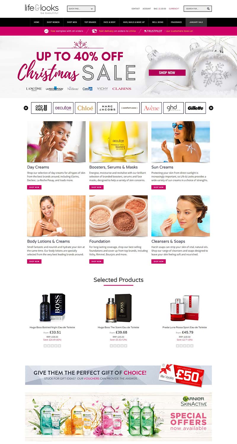 Life & Looks 英国美容及健康产品购物网站