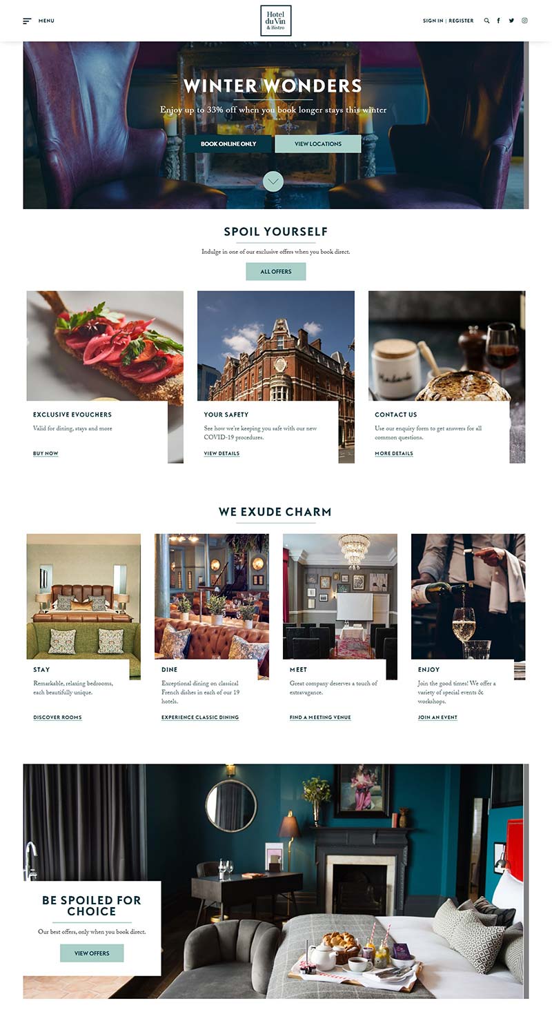 Hotel Du Vin 英国杜文酒店预订网站