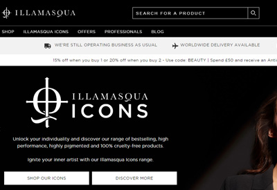 ILLAMASQUA UK 英国彩妆网站
