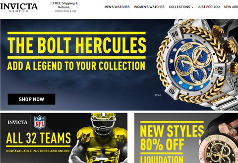 Invicta Stores 瑞士腕表品牌购物网
