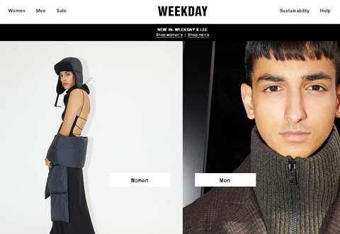 Weekday H&M集团旗下男女休闲装品牌官方网站