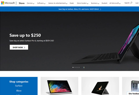 Microsoft canada 微软加拿大官方网站