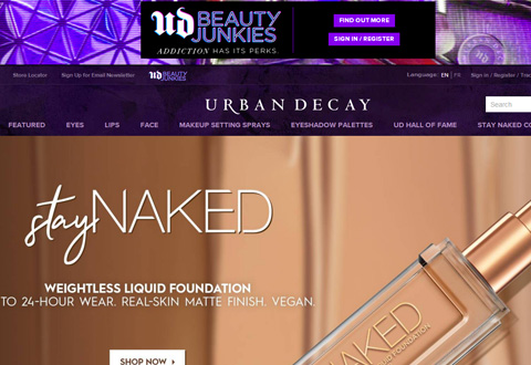 Urban Decay Canada 美国L.A化妆品品牌加拿大官网