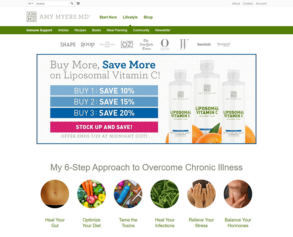 Amy Myers MD 补充剂官网