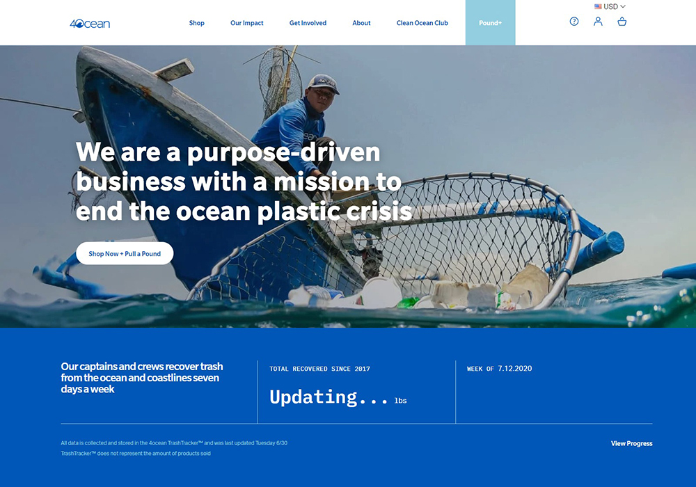 4ocean 公益产品网站