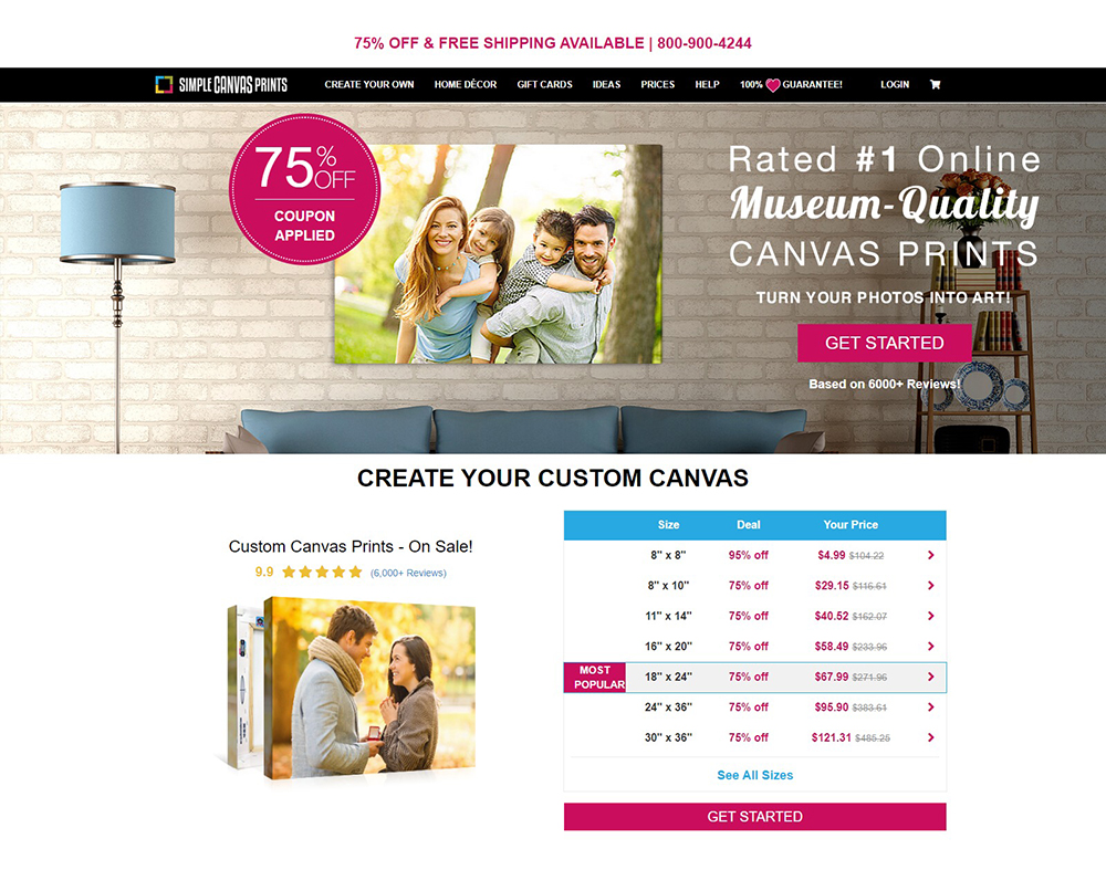 Simple Canvas Prints 印刷品官网